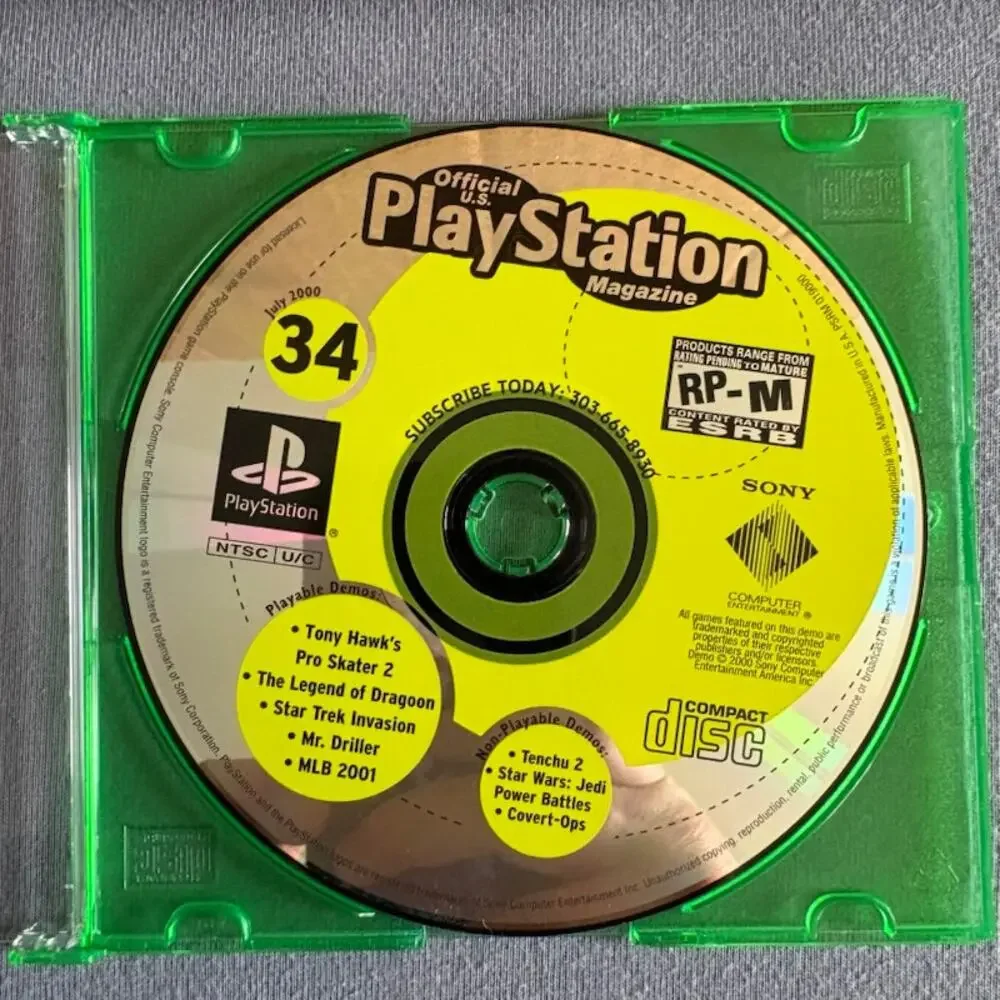 Playstation Magazine Demo 4 Disc Lot Issues 34 36 37 38 2000